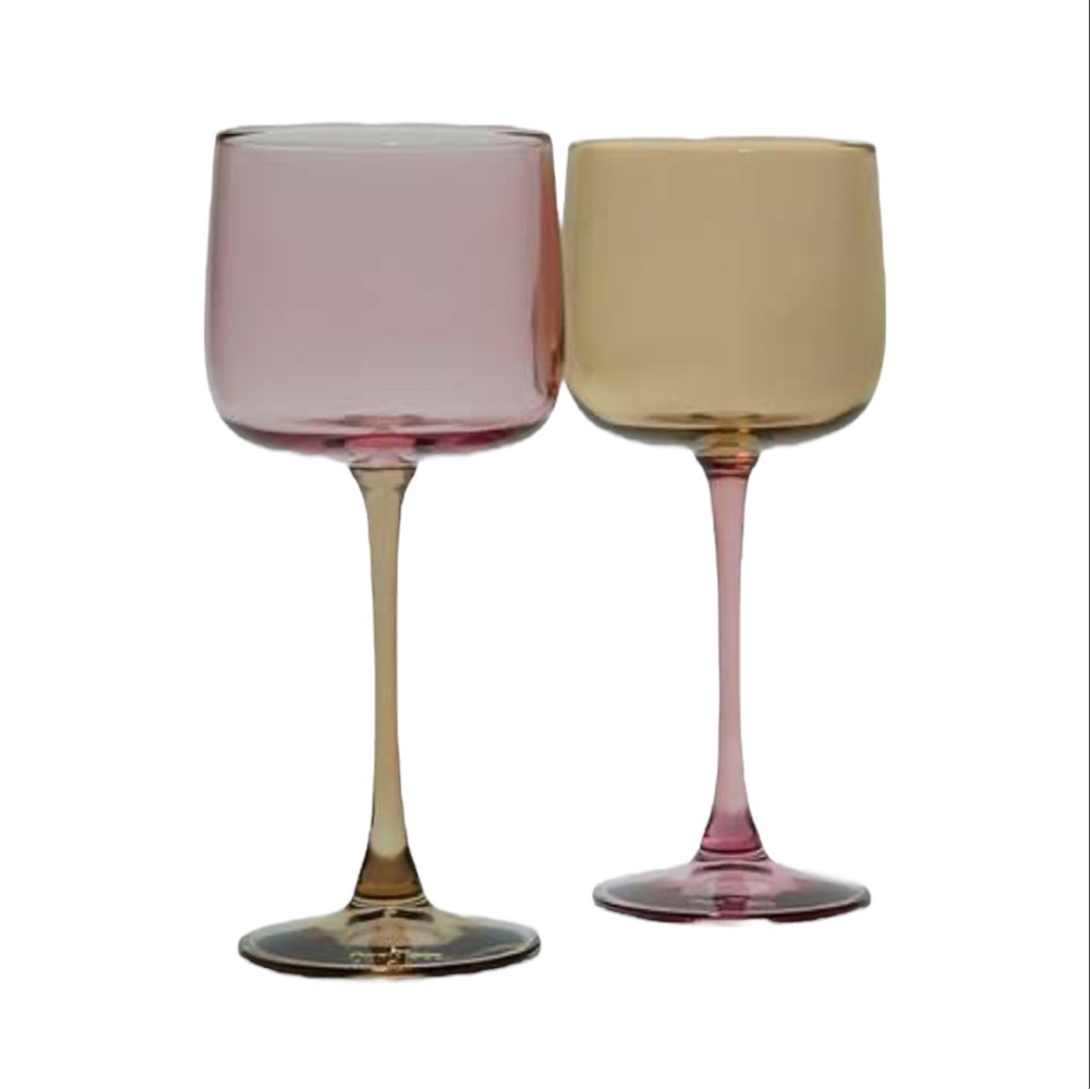 Our Place Tinted Wine Glasses Two Tone (set of 2)